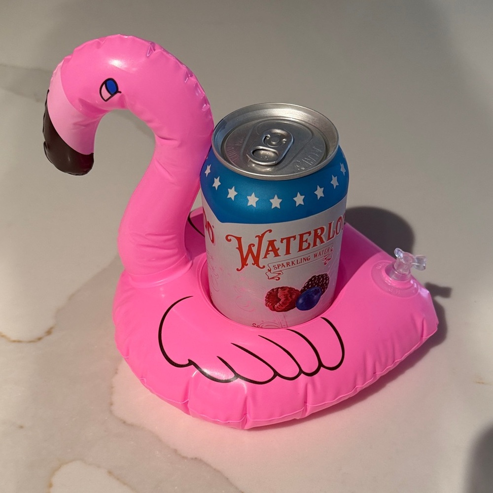 Goodr Pink Flamingo Inflatable Drink Holder
